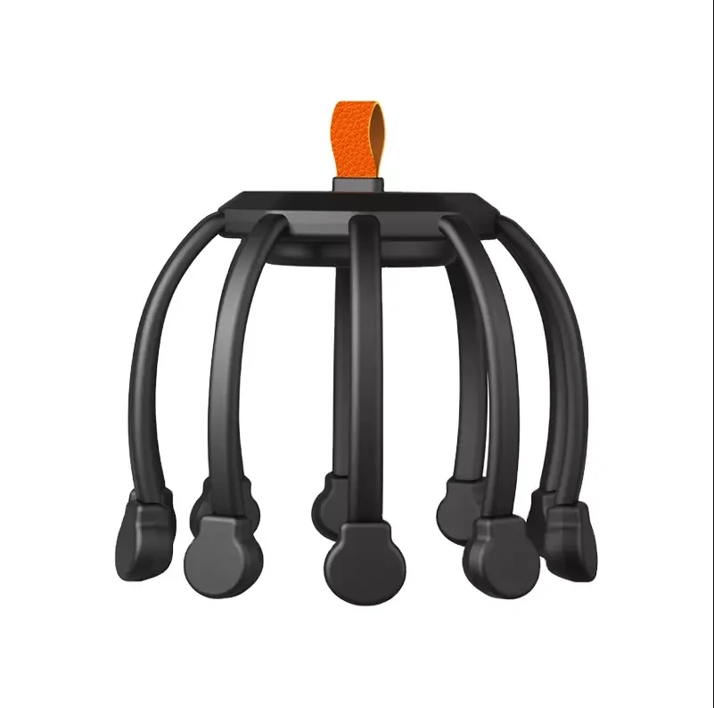 2024 newest Finger Barber Octopus Manual Scalp Head Massager Brush Electric Home Massage Head Cradle