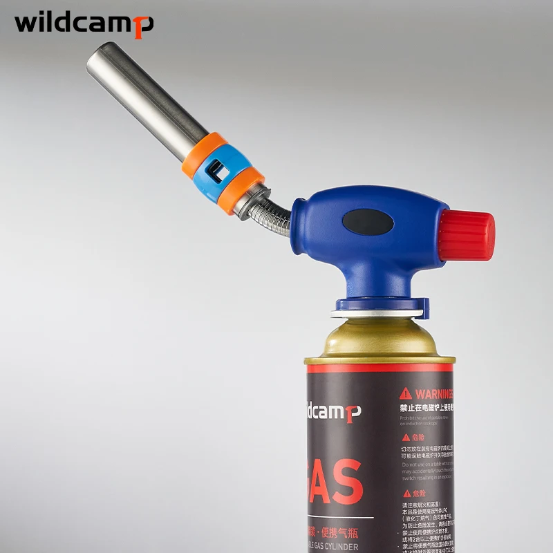 Wildcamp butane gas bbq flame gun fire starter maker burner solder iron flame gun for cooking and bbq