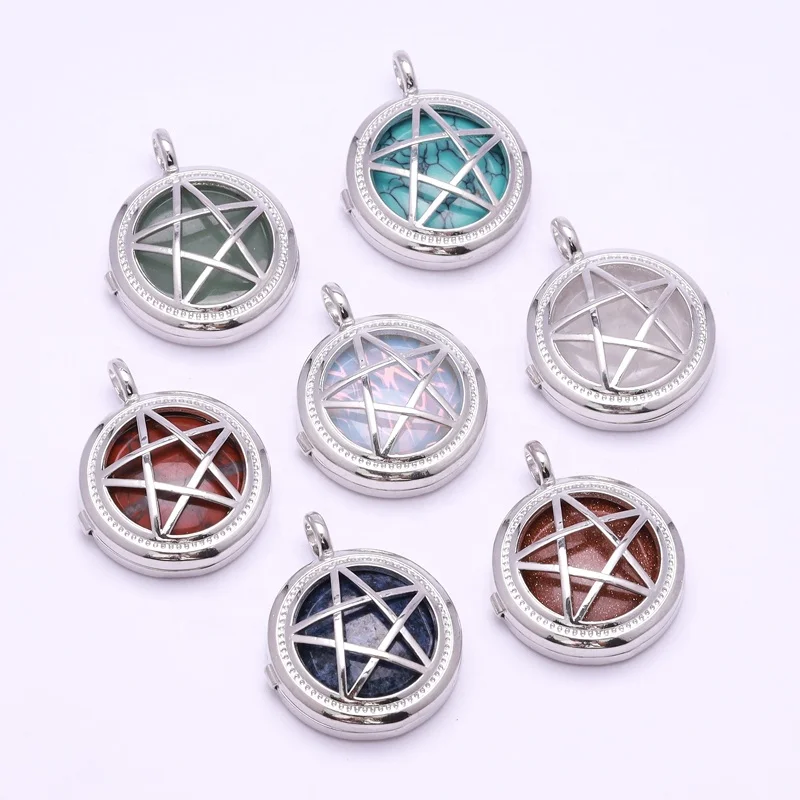 For Sale Healing High Quality Quartz Rough Gemstone Stone Women Necklace Charm Natural Five Pointed Star Crystal Pendant
