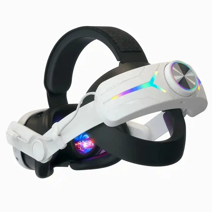 New VR Head Strap With 8000 mAh Battery RGB Light Adjustable Elite Strap For Meta Quest 3 VR Accessories