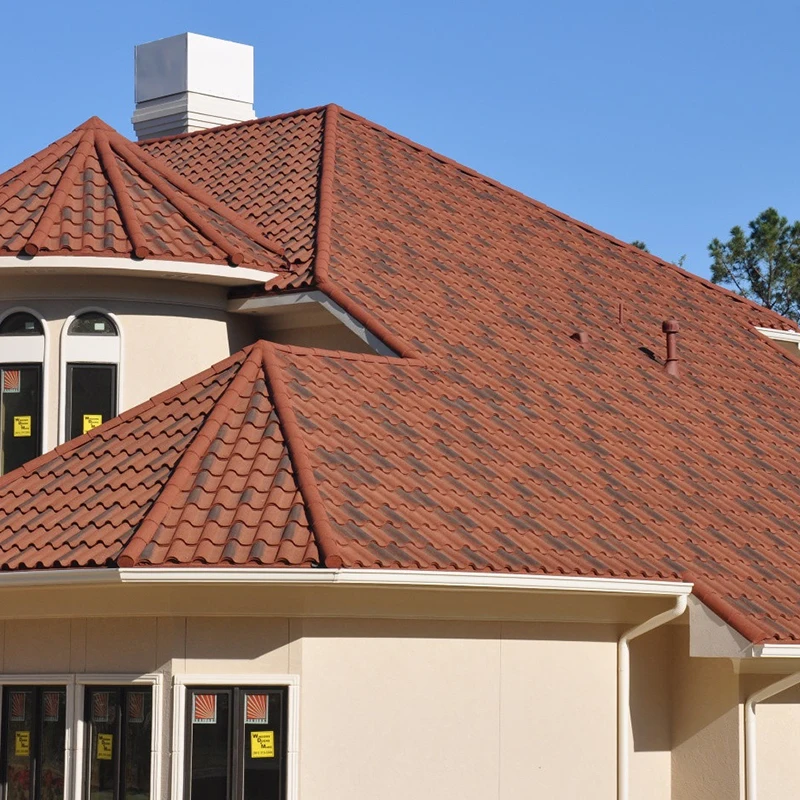Nigeria Oem High Quality Stone Granules Coated Metal Roof Tile Al Zn Stone Roof Tiles Price
