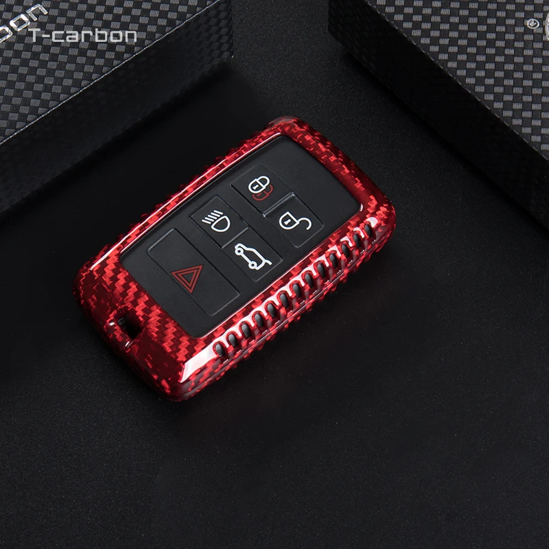 T-carbon factory directly Auto supplies carbon key bag fit for new Land rover Range rover carbon fiber car key case Cover