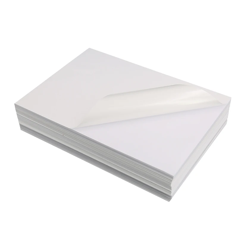 Manufacture Transparent Printing Paper Colorful Adhesive Blank White Glossy Inkjet Pvc Vinyl Paper A4 Sticker Label