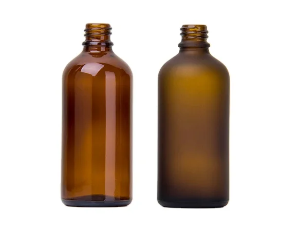 5ml empty amber frosted glass dropper cosmetic bottles oil perfume spray pump lotion with screw cap supplier wholesale