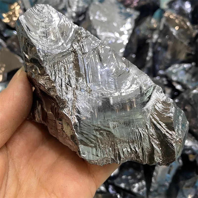 Wholesale Different Materials Natural Silver Raw Crystal Stone Terahertz Rough For Gift Collection