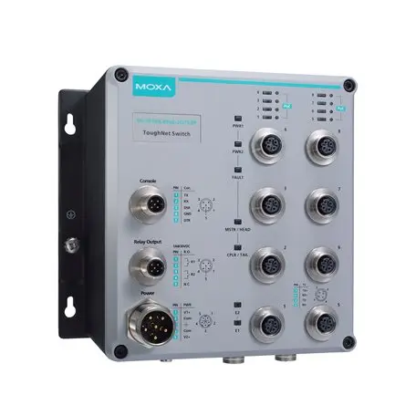 MOXA TN-5500A серии EN 50155 8-18-портовые коммутаторы Ethernet с до 8 портами PoE и 2 гигабитных портов
