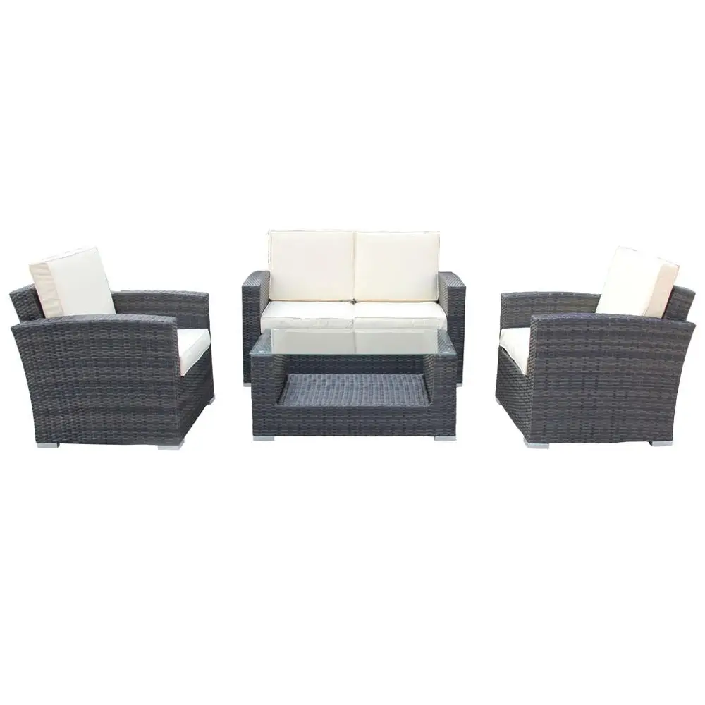 factory wholesale European style Italian design High End rattan garden furniture custom Living Room sofa set