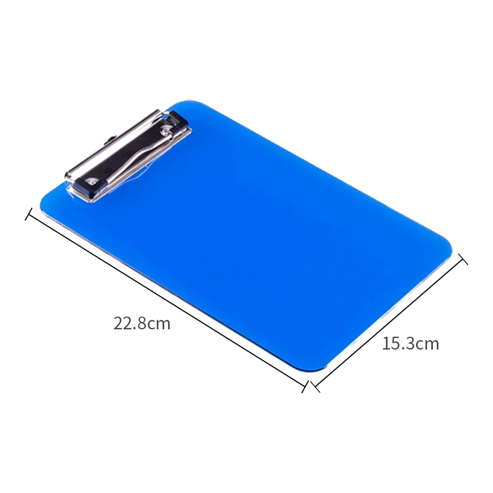 Colors Office Standard Clip Children Writing Board memo size Transparent Clipboard