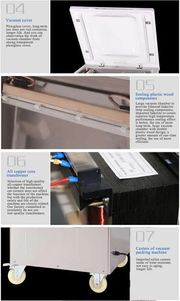 Table top economy food vacuum sealer meat packaging vacuum machine