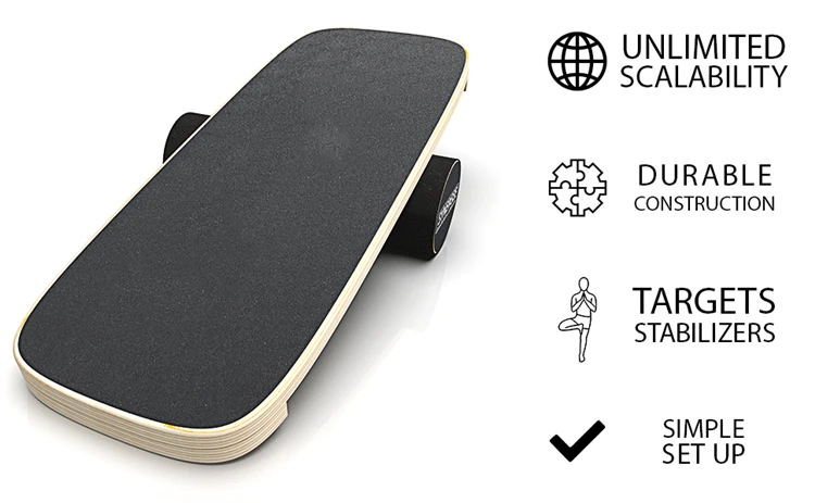 Anti-Slip Surface Solid Wood Board Practice Roller Board  Anti-Slip Surface Unstable Stand Up Balance Board