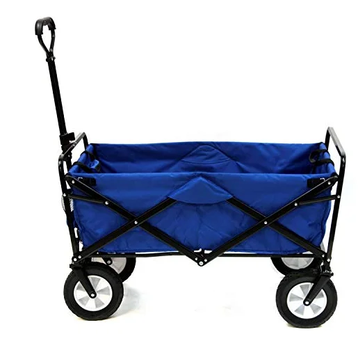 
Four Plastic Wheels Outdoor Multipurpose Folding Wagon for Fishing 