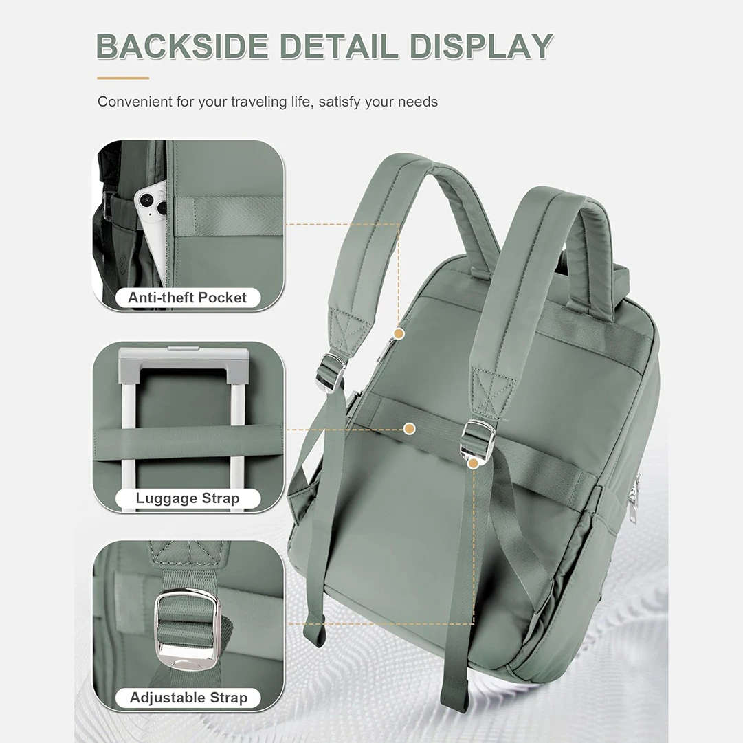 YOUK Practical Comfortable Unisex Travel Backpack Multifunctional Waterproof Nylon Canvas Fashion Shoulder Bag Zipper Airline