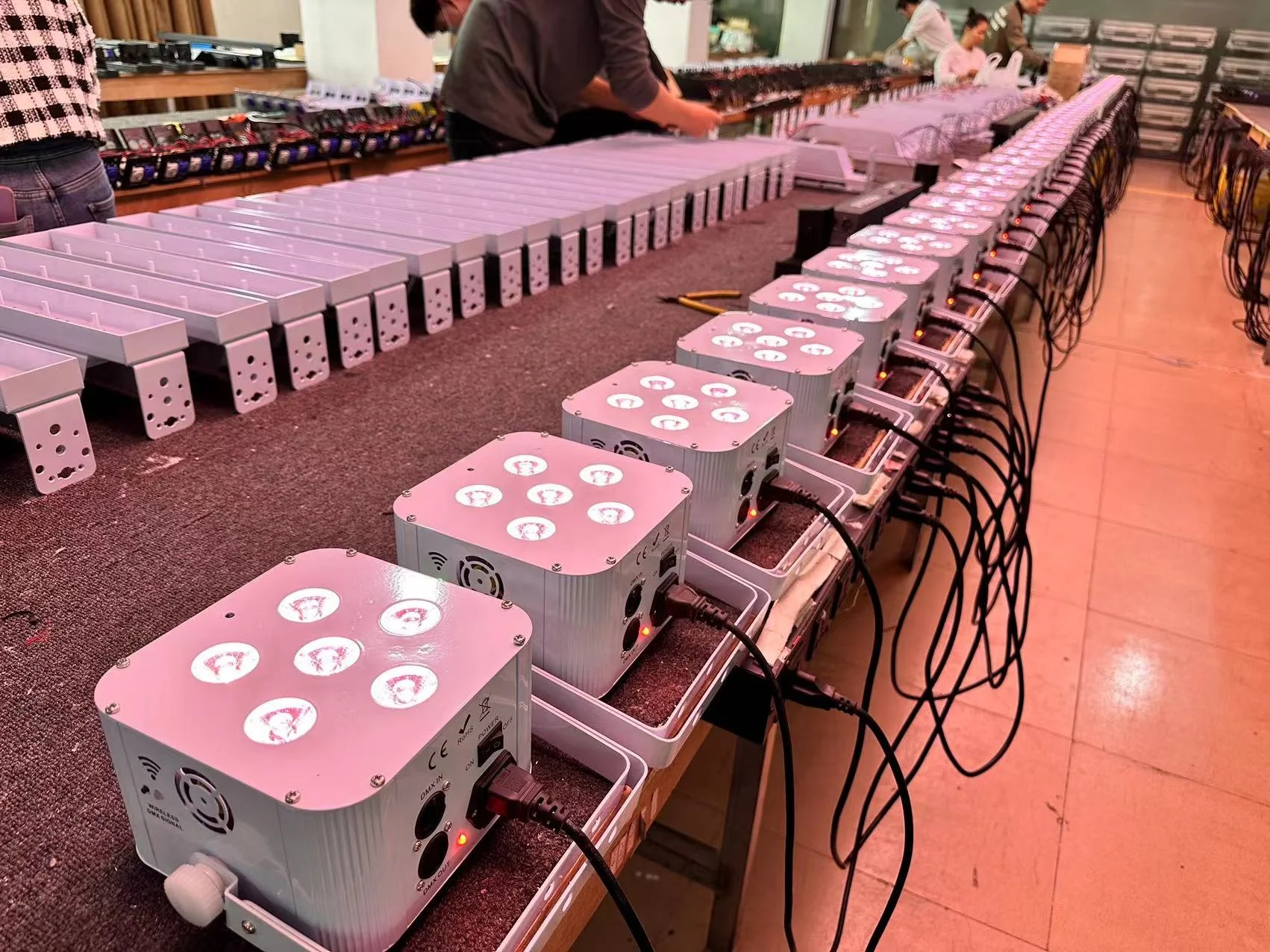 Elevate lighting setup with 6X18 Battery Power Wireless DMX LED Flat Par designed for easy use with Wifi and remote capabilities