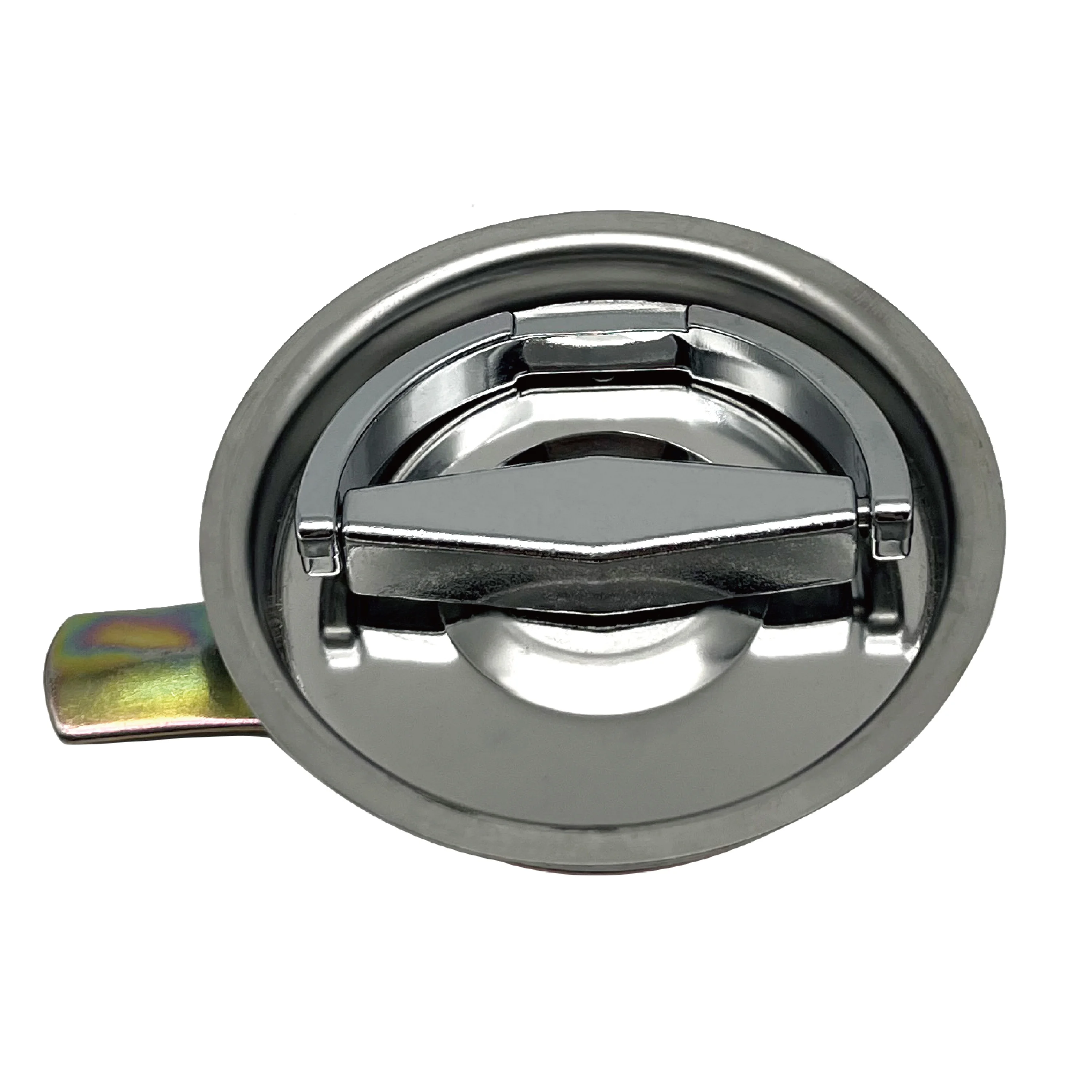 Baichuan New Arrival Stainless Steel 304 Round Shape Fire Cabinet Swing Handle Lock Fire Hose Reel Cam Lock Panel Lock