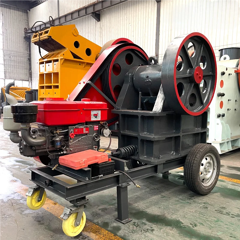 Mining Stone Gold Ore Crusher Primary Granite Limestone Concrete Gravel Rock Crushing Jaw Crusher with Vibrating Screen