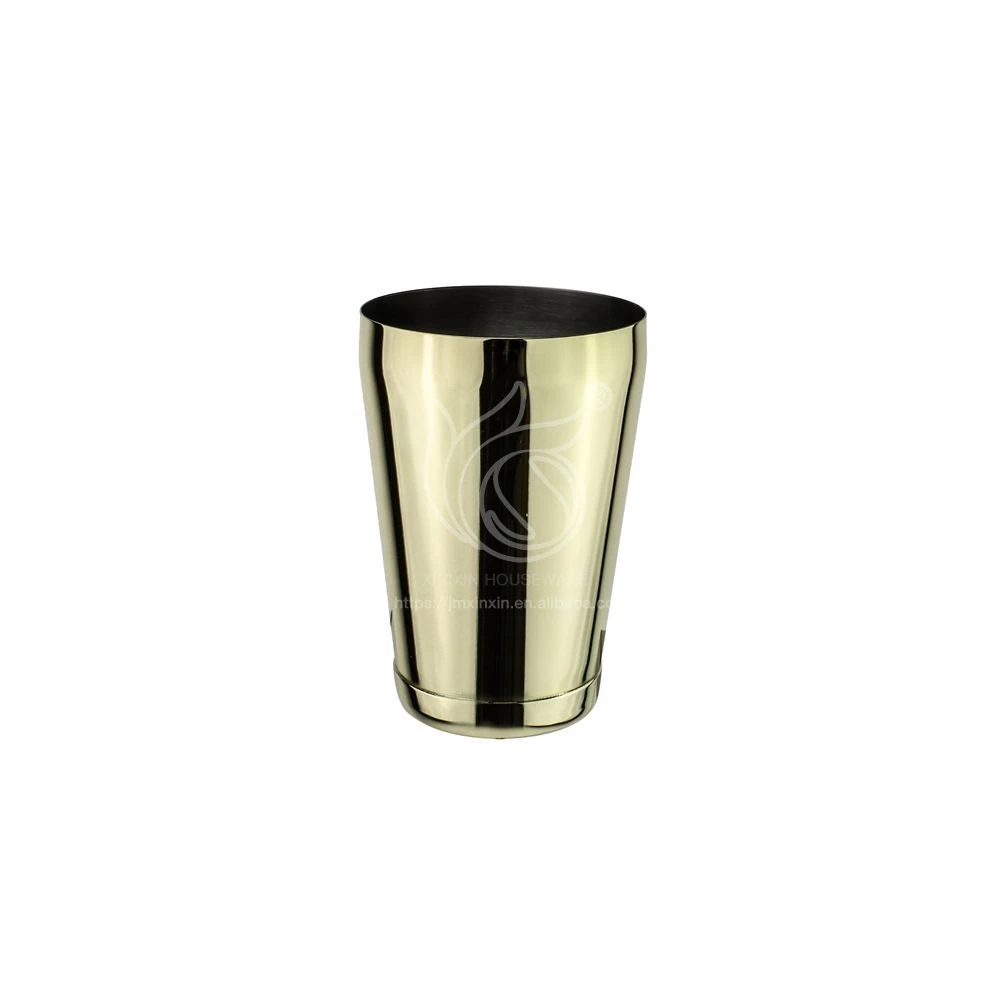 New Design Metal Gold 304 Stainless Steel Boston Cocktail Shaker Set For Professional Bartender