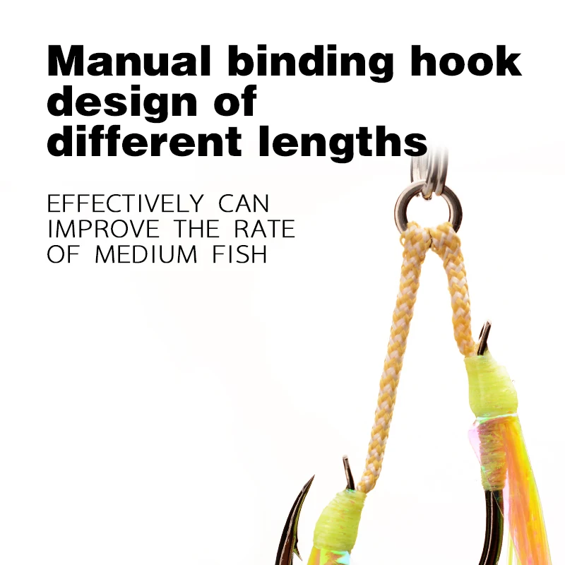 MAG SLJT 1# 1/0 2/0 3/0 Fishing assist  hook light iron plate double hook  different length  and high tensile stainless steel