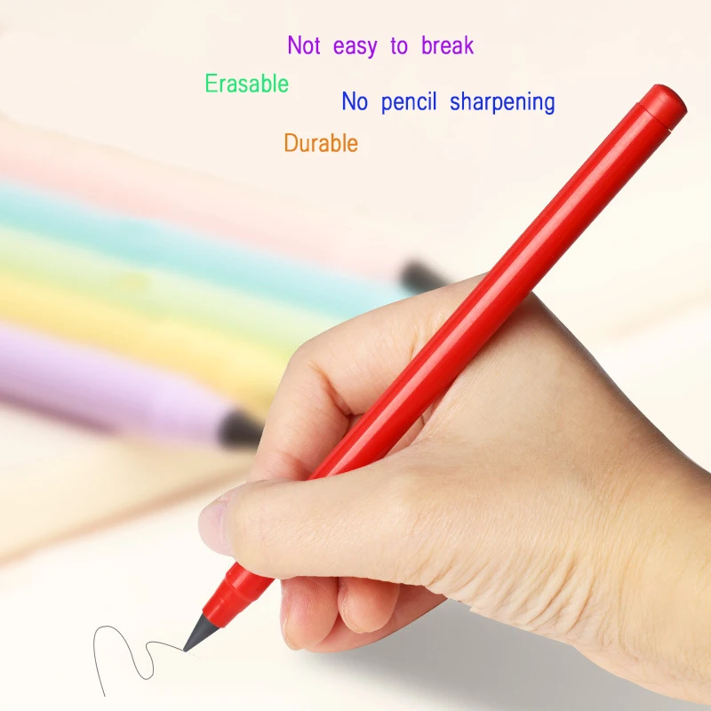 WeiZhuang Hot Sell Colorful Metal Easy Use Durable Inkless Pencil Endless Pen For Writing Drawing Eternal pencil Can Custom Logo