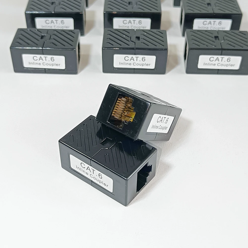 5pcs Rj45 Inline Coupler Female High quality Cat6a Cat6 Cat5e Ethernet Lan Network Cable Adapter Converter Connector