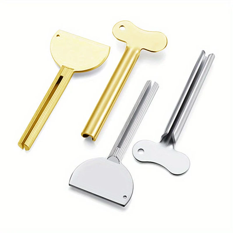 Factory Price New Arrived Rectangle and Round Shape Zinc Alloy Custom Laser Logo Metal Toothpaste Squeezer Dispenser