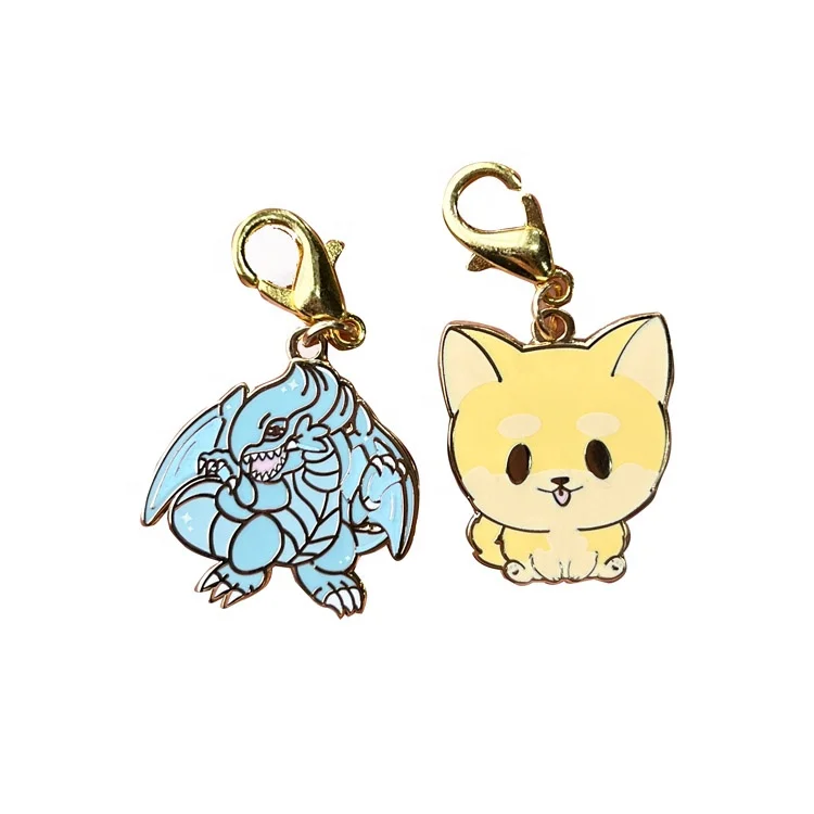 Manufacturers zinc alloy metal custom personalized animal dog logo pet key chain soft hard enamel keychains