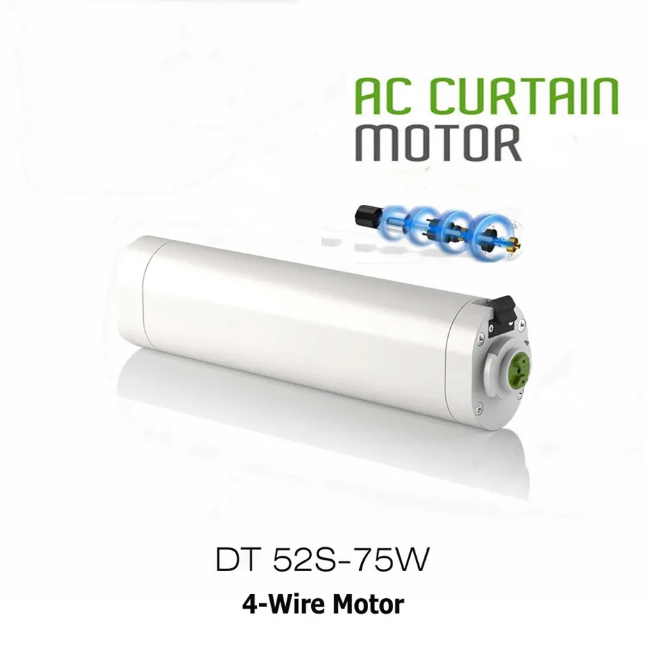 Dooay  DT52S Electric Curtain Motor,Smart Home Motorized 75W 4 Wire Strong Motor,Work with Fibaro Controllers and Fibaro Network