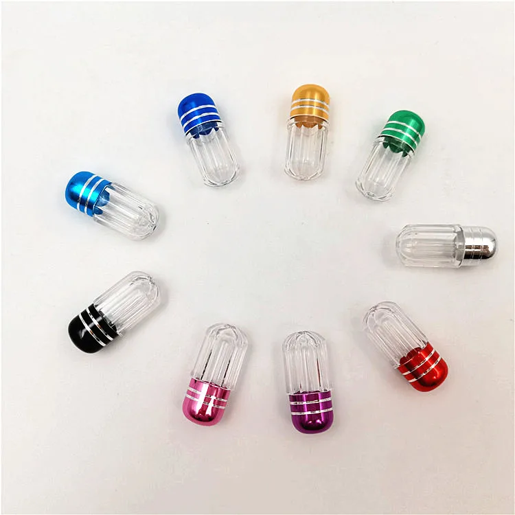 Acrylic High Grade Ps Plastic Health Care Product Packaging Bottle Single Empty Capsule Shell Sub Powder Mini Bottle  in stock