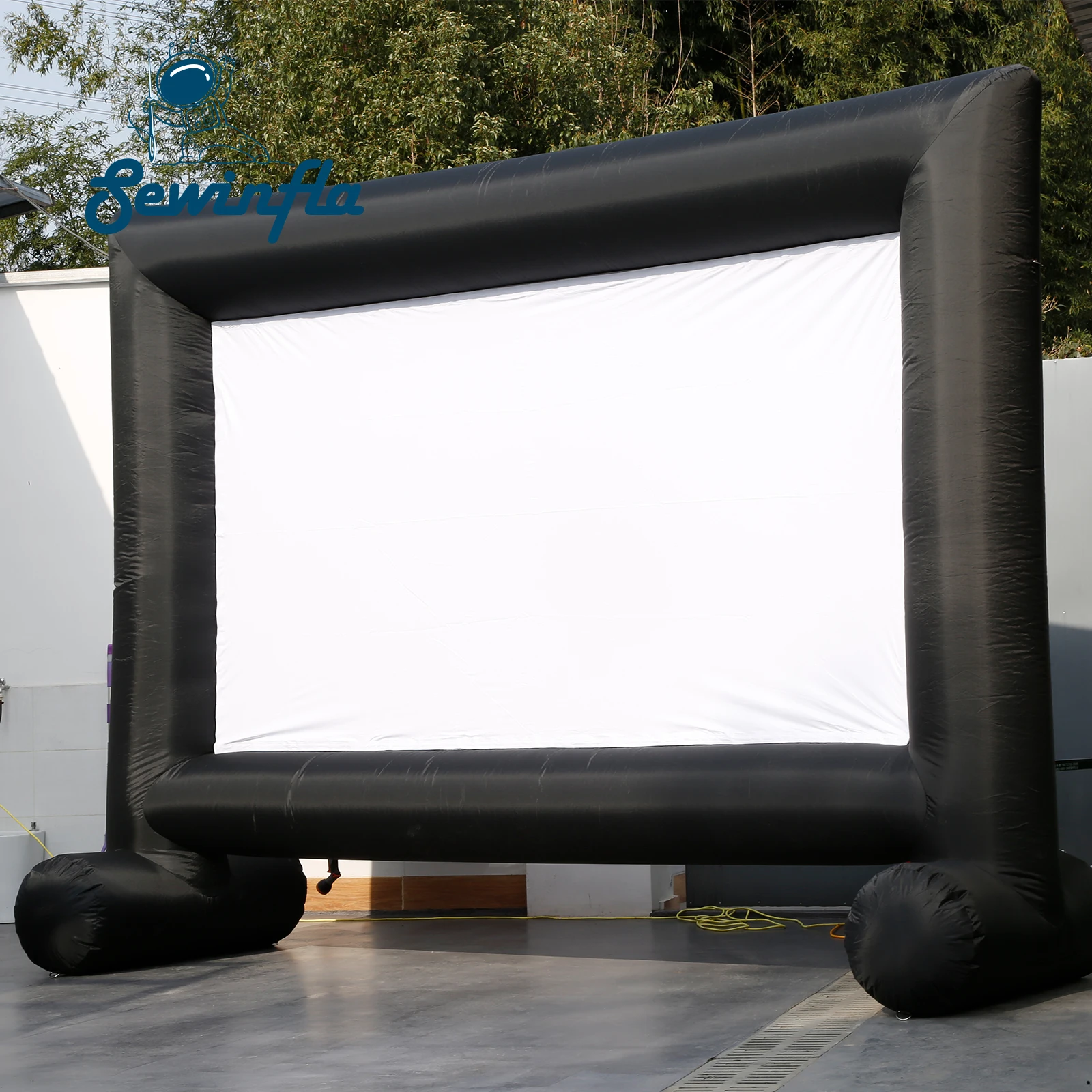 Sewinfla 16ft Inflatable Movie Projection Screen Inflatable Movie Screen Outdoor Inflatable Movie Screen