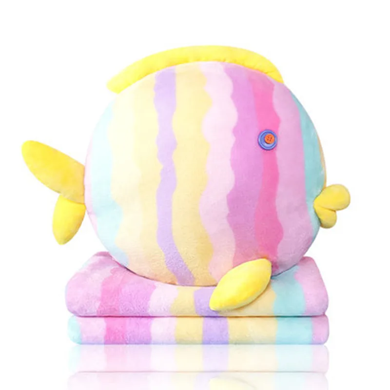 Аниме Подушка Fish 2 в 1 игрушка для взрослых и детей мягкая подушка-животное одеяло сна