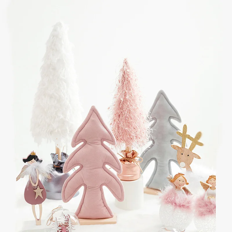 2023 New Years Christmas Party Atmosphere Photo Props Birthday Arrangement Pink Ornaments Christmas Tree