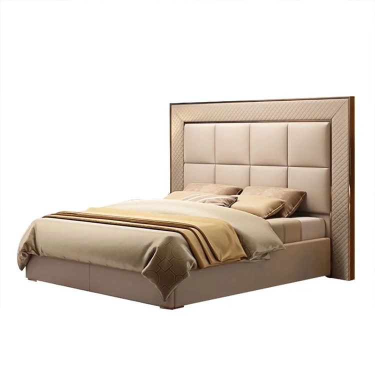 Italian Designs Modern Luxury Queen King Size Bed Single King Soft Beds Frames Set
