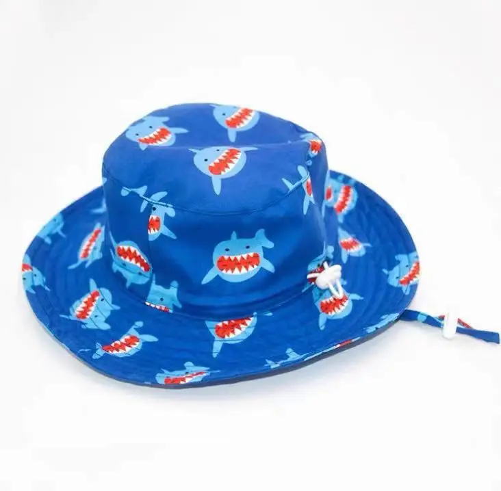 Outdoor Beach Swim Fishing Summer UV Protective Breathable Foldable Sun Hats Wide Brim Bucket Hat for Baby Toddler