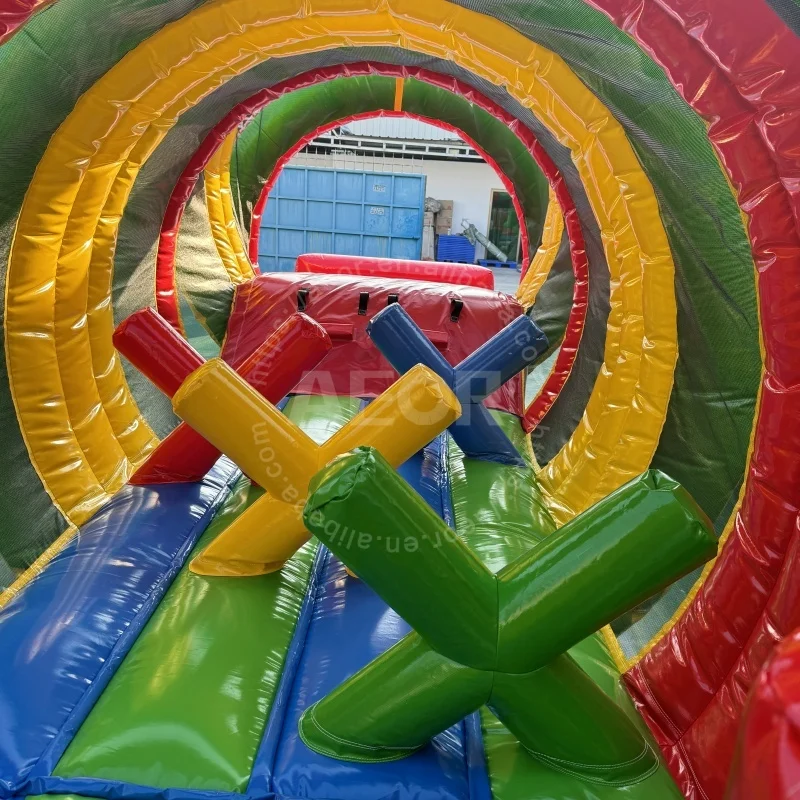 Popular inflatable obstacle course event rental jumping castle amusement park obstacle course inflatable