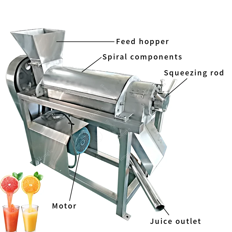 New Design & Vegetable Extractor Machine Fruit Pulp Fresh Juice Big Mouth Slow Cold Hand Press Juicer For Wholesales