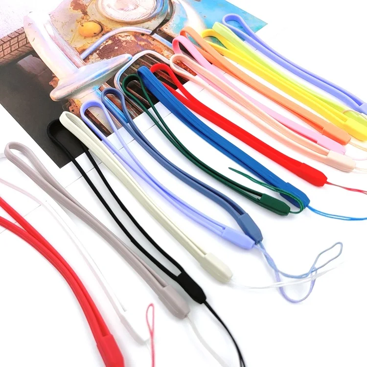 Custom Silicone Wrist Strap Hand Lanyard Phone Camera USB Sticks Key ID Card Keychain for promotional lanyards