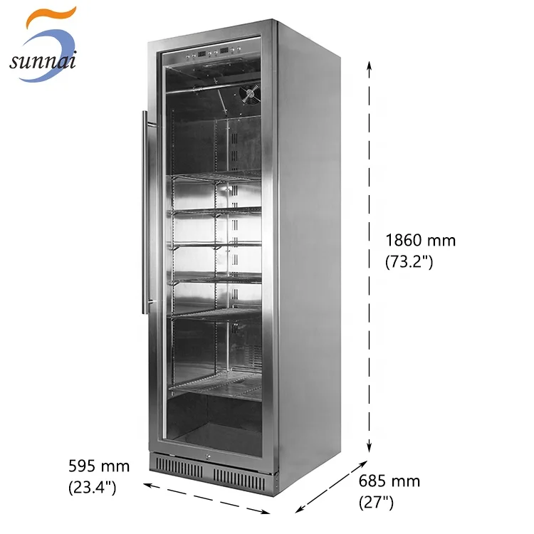 Wholesale Compressor Chees Meat Salami Curing Cabinet Dry Age Fridge For Fish