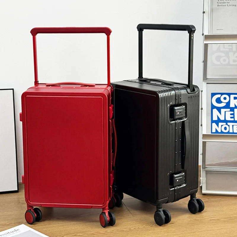 Stylish Aluminum Metal Suitcase with Wide Trolley Best Travel Business Luggage Fashionable ABS+PC with Wheels