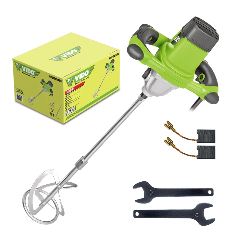 VIDO 1400W Professional Electric Concrete Cement Paddle Mixer Stirring Tool Paint Mixer power tools