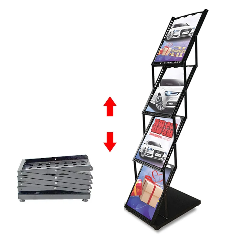 Guangzhou Factory Metal Poster Display  Movie Poster Displays Map Racks Brochure Book Holder Stand