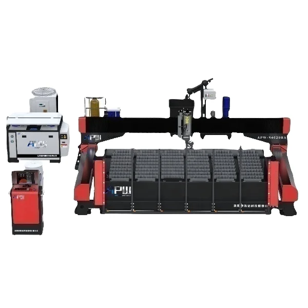 New Used 3 Axis Water Jet Cutting Machine for Marble Tile 220V Core Components Incl. Motor PLC Pump Engine Stone Cutting