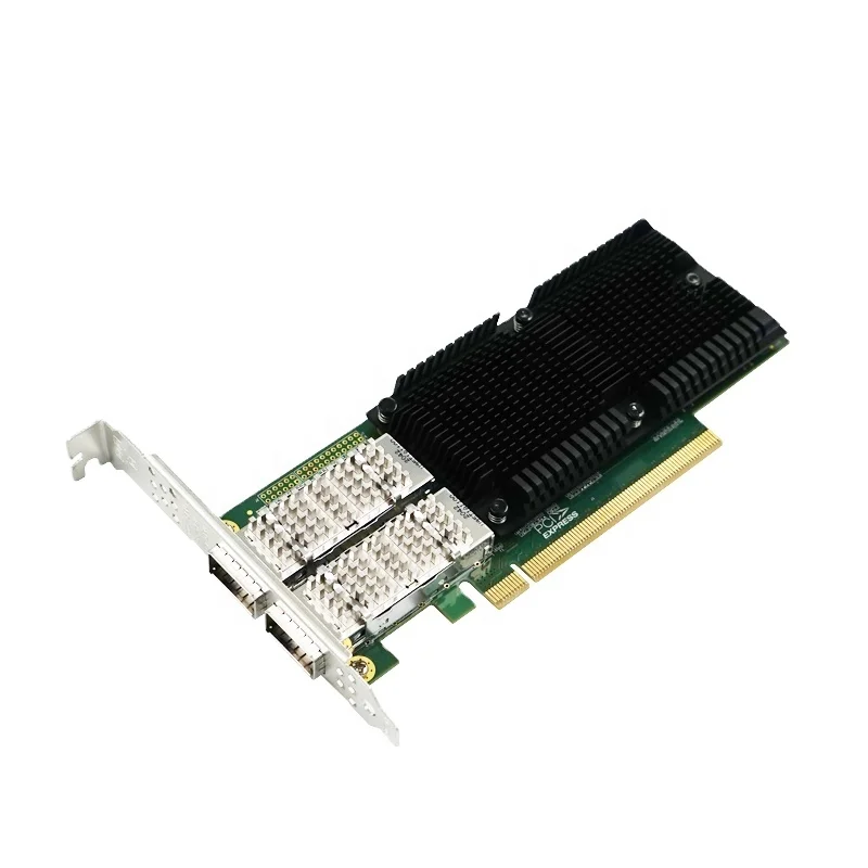 Сетевой серверный адаптер с двумя портами Lrlink 2QSFP28 100G, сетевая карта 100 ГБ, e810 PCIe карта