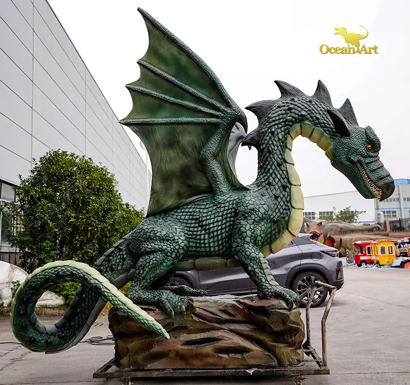 Realistic Western Dragon Factory Western Animatronic Dragon For Sale Real Size Dragon statues for sale