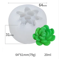High Quality 3D Diy Ins Big Large Plant Flower Shaped Cake Decoration Food Grade Silicone Candle Molds For Candle Making
