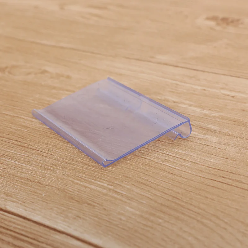 PVC Hanging Plastic Price Tag Label Holder For Wire Shelf Display Price Pvc Plastic Shelf Label Holder Hanging Plastic Label