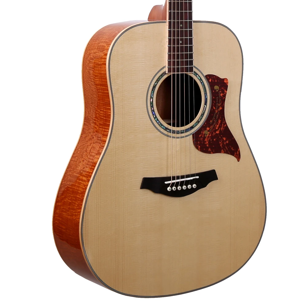 Custom Design Black Matte Die-cast Machine Head Solid Spruce Wood All Kinds Of Guitar Acoustic Guitar For Sale