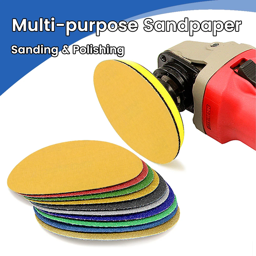 5 Inch Sand Disc Hook and Loop Sand Discs 40-2000# Random Orbital Sand Paper Disc for Automotive Woodworking Polishing