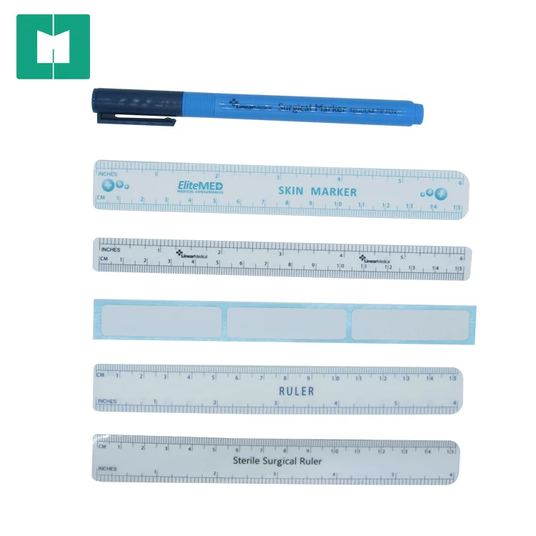 For Marking On Skin Non-Toxic Medical Skin Marker With Measuring Ruler