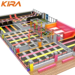 Hot Sale Free Jump Adult And Kids Indoor Playground Trampoline Park With Slide