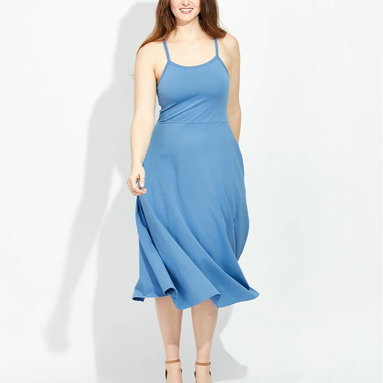
Summer plus size 2021 fit and flare midi club dinner dresses and skirts 