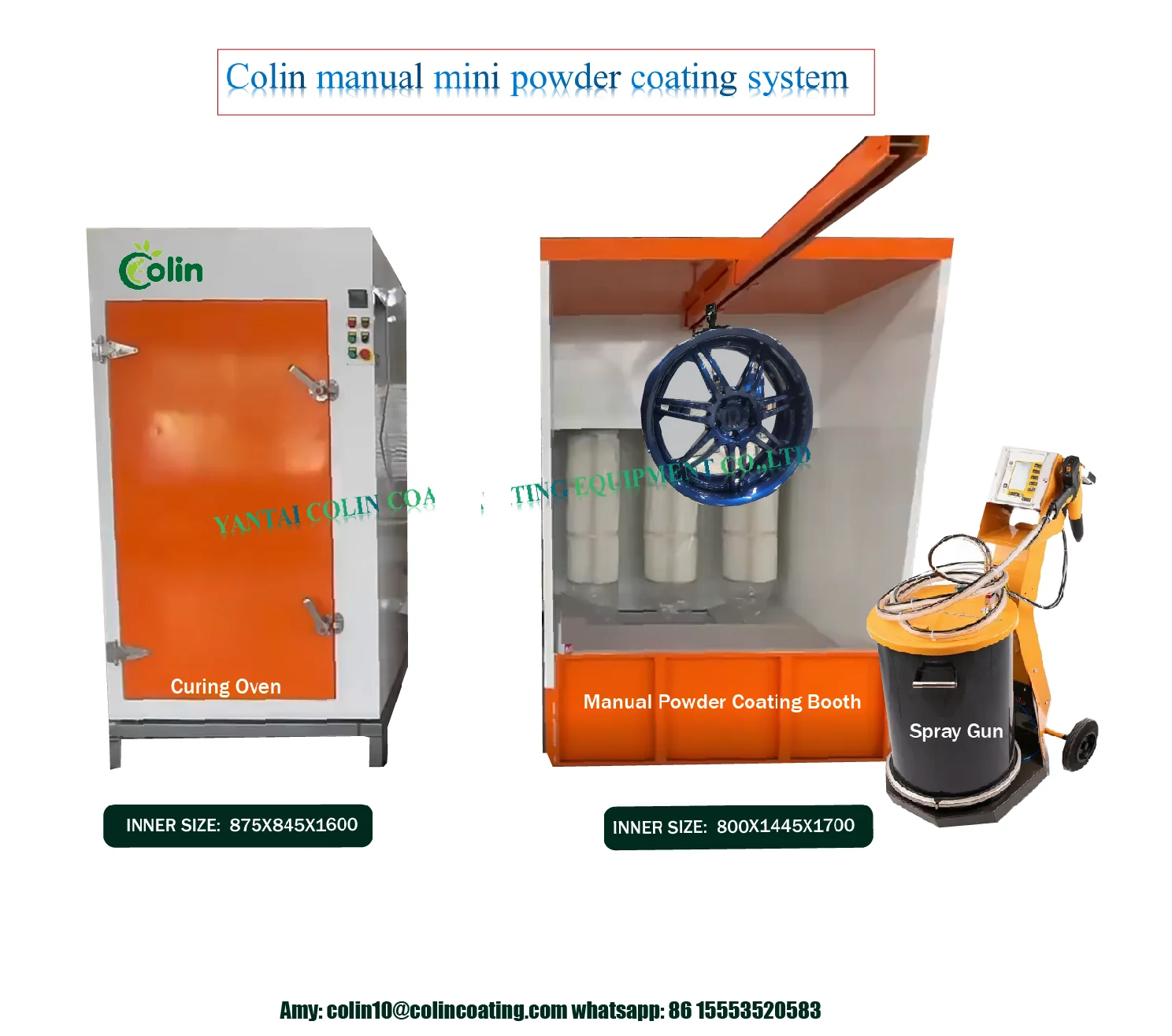 Factory price powder coating booth and oven for sale